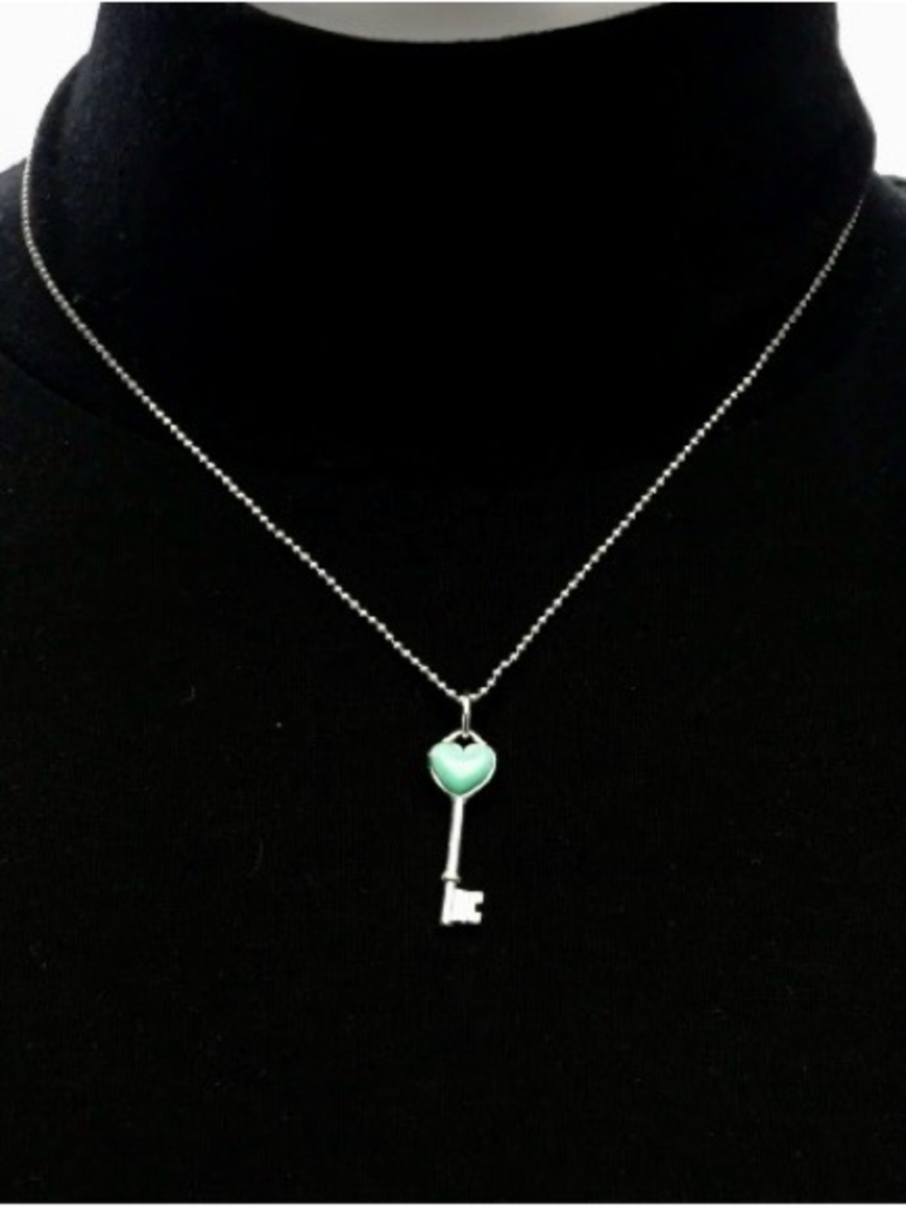 Tiffany & Co. 925 Silver Heart Key Enamel Necklace
COA
